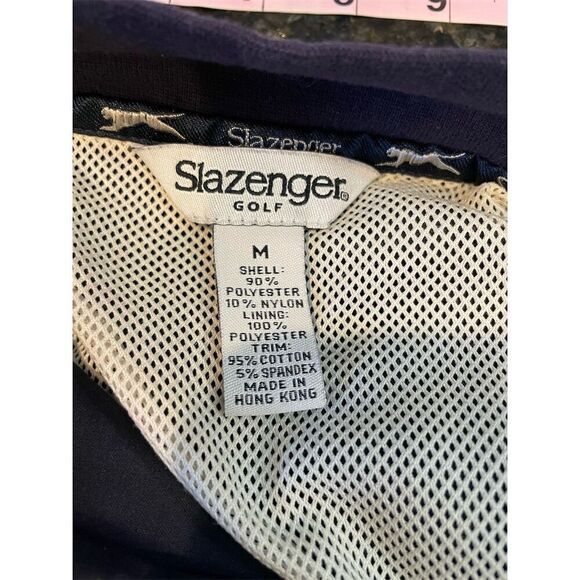 Slazenger Men's M Blue Golf Windbreaker Pullover Jacket Casual - Picture 6 of 7